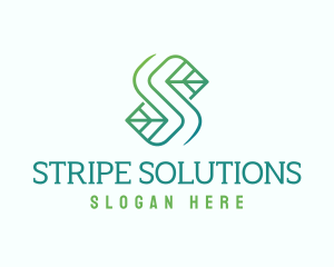 Eco Leaf Letter S logo design