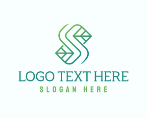Eco Leaf Letter S Logo