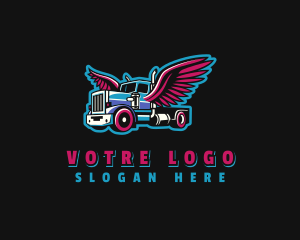 Smoke - Truck Wings Logistics logo design