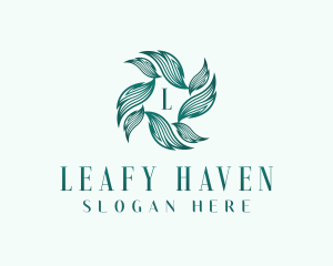 Eco Gardening Leaves logo design