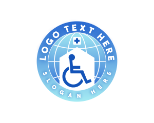 Care - Domestic Care Wheelchair logo design