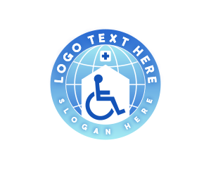 Pharmacology - Domestic Care Wheelchair logo design