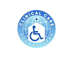 Domestic Care Wheelchair logo design