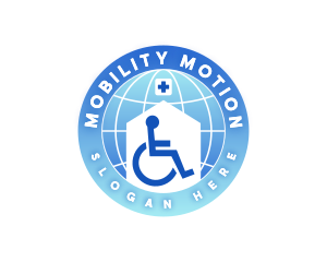 Domestic Care Wheelchair logo design