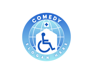 Rehabilitation - Domestic Care Wheelchair logo design