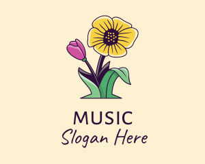 Natural Wild Flowers  Logo