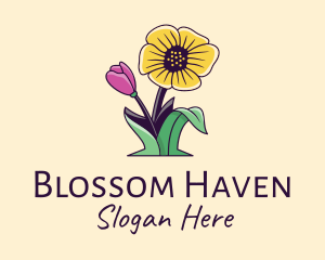 Flowering - Natural Wild Flowers logo design