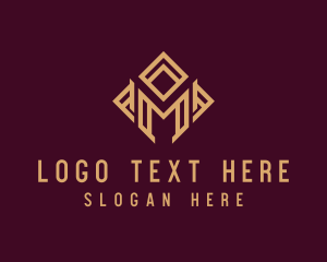 Advisory - Geometric Diamond Letter M logo design