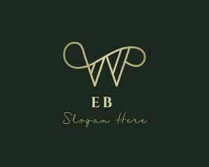 Feminine - Golden Classy Letter W logo design