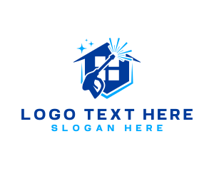 Clean - Housekeeping Pressure Washer logo design