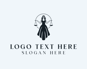 Legal Justice Female logo design