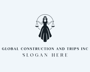 Legal Justice Female logo design