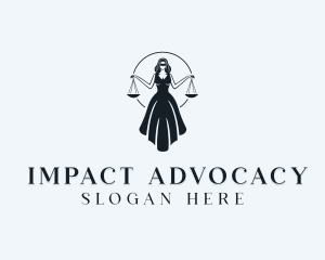 Legal Justice Female logo design