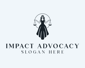 Legal Justice Female logo design