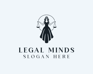 Legal Justice Female logo design