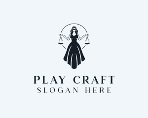 Legal Justice Female logo design