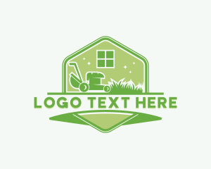 Grass Cutting - Grass Lawn Mower logo design