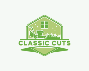 Grass Lawn Mower logo design