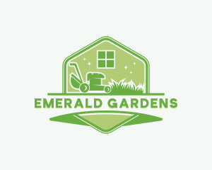 Grass Lawn Mower logo design