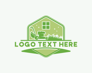 Lawn Care - Grass Lawn Mower logo design