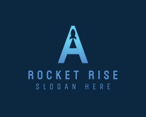 Launch - Launch Rocket Letter A logo design