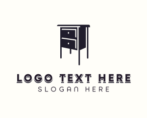 Drawer Nightstand Furniture  Logo