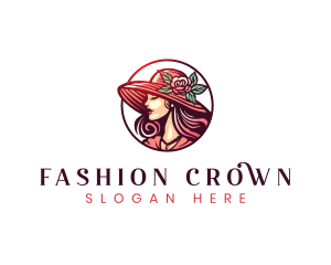 Hat Woman Fashion logo design