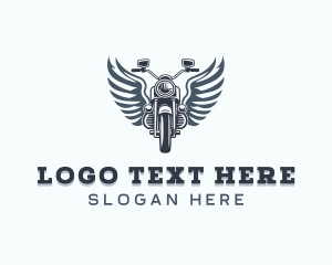 Motorcross - Motorcycle Rider Wings logo design