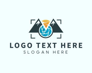 Mountain - Mountain Camera Lens logo design