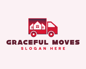 Moving Logistics Truck logo design