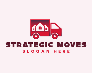 Moving Logistics Truck logo design