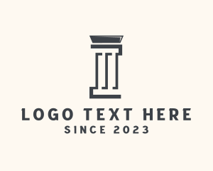Black - Architecture Legal Pillar logo design