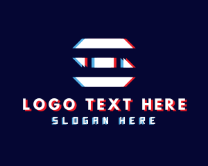 Cyber Space - Glitch Technology Letter S logo design