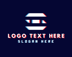 Static - Glitch Technology Letter S logo design