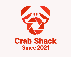 Camera Shutter Crab logo design