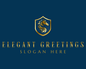 Elegant Horse Stallion logo design