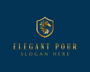 Elegant Horse Stallion logo design