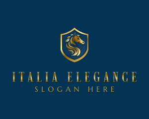 Elegant Horse Stallion logo design