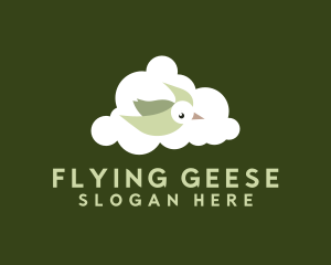 Green Flying Bird logo design