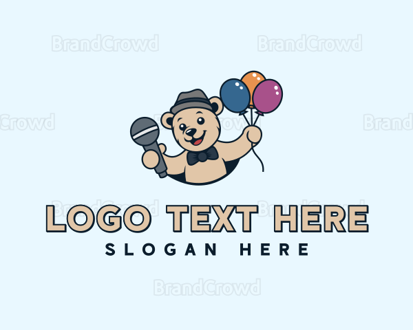 Teddy Bear Party Event Logo