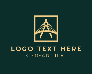 Site - Minimalist Compass Bridge logo design