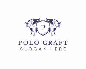 Polo - Pegasus Wings Shield logo design