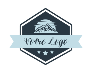 Mountain Nature Badge Logo