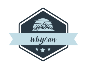 Venue - Mountain Nature Badge logo design