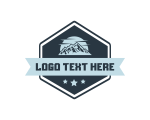 Nature - Mountain Nature Badge logo design