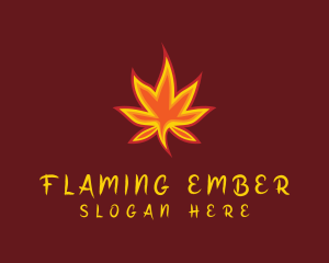 Burning - Burning Cannabis Fire logo design