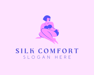 Sitting Bikini Lady logo design