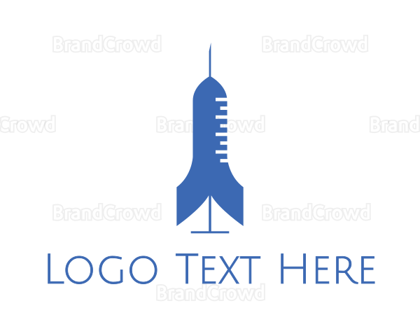 Blue Rocket Syringe Logo