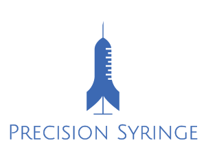 Blue Rocket Syringe logo design