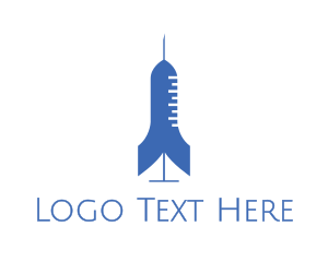 Aerospace - Rocket Syringe logo design